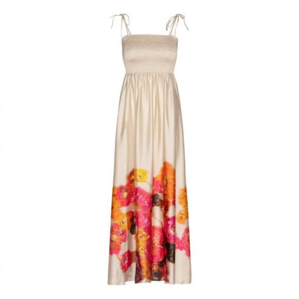 KARMAMIA Odette Dress Marigold Floral Maxi Dress NWT